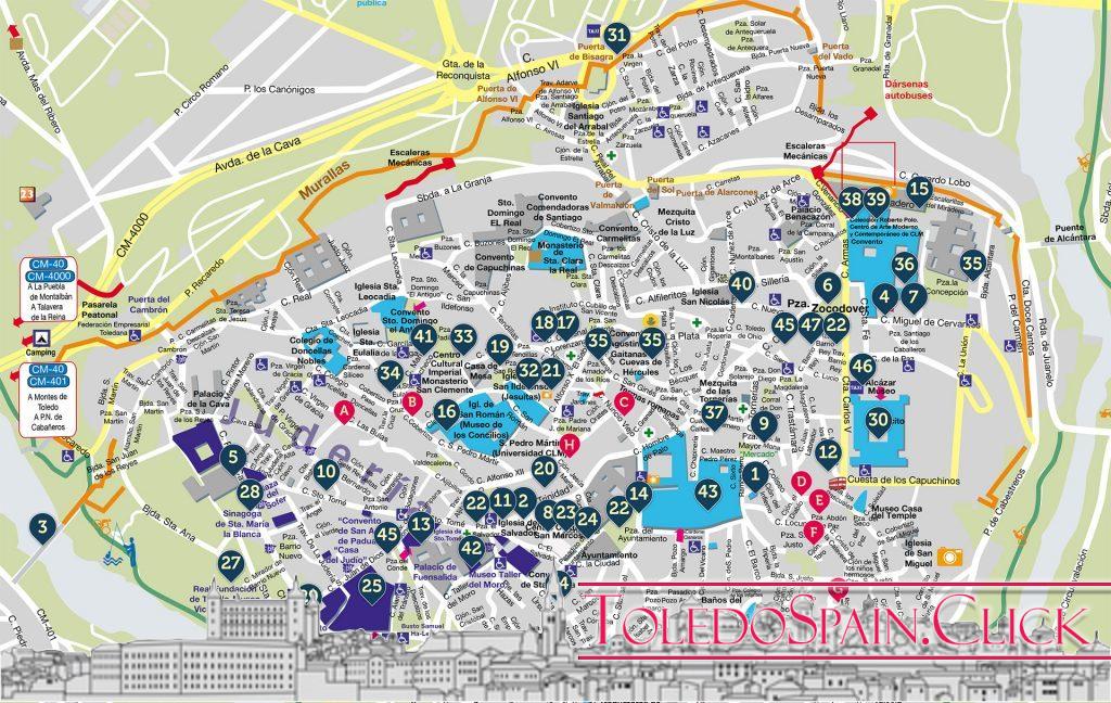 tourist map of toledo