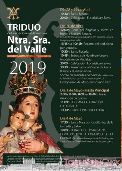 Pilgrimage of the Virgin of the Valley in Toledo (updated 2019)